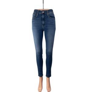 Levi's Mile High Super Skinny Women Blue Medium Wash Skinny Denim Jeans Size 27